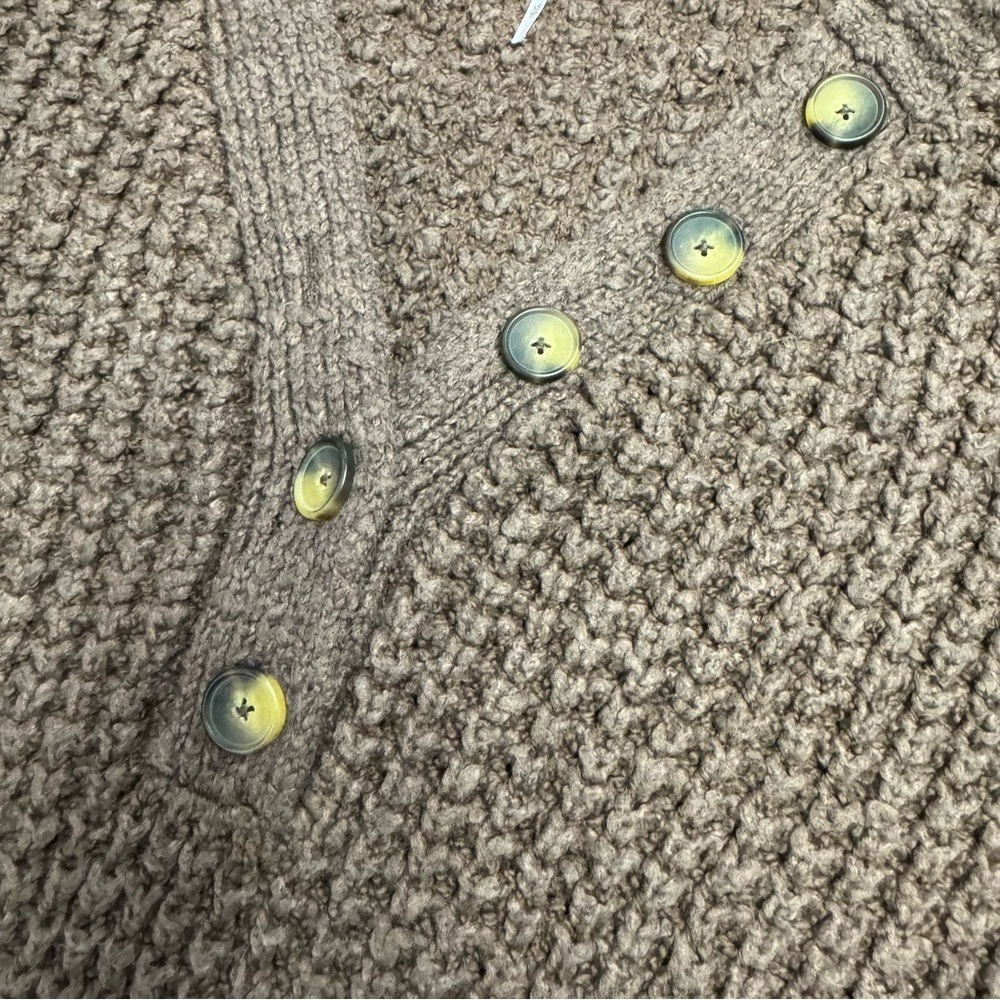 FREE PEOPLE LADIES BROWN WHISTLE THERMAL HENELY JUMPER Sweater SIZE XS - Picture 5 of 8
